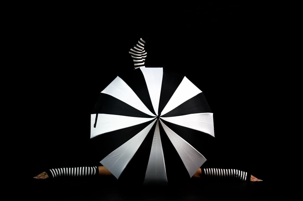 Abstract Umbrella Pose by Iris Resch — canvas wall art