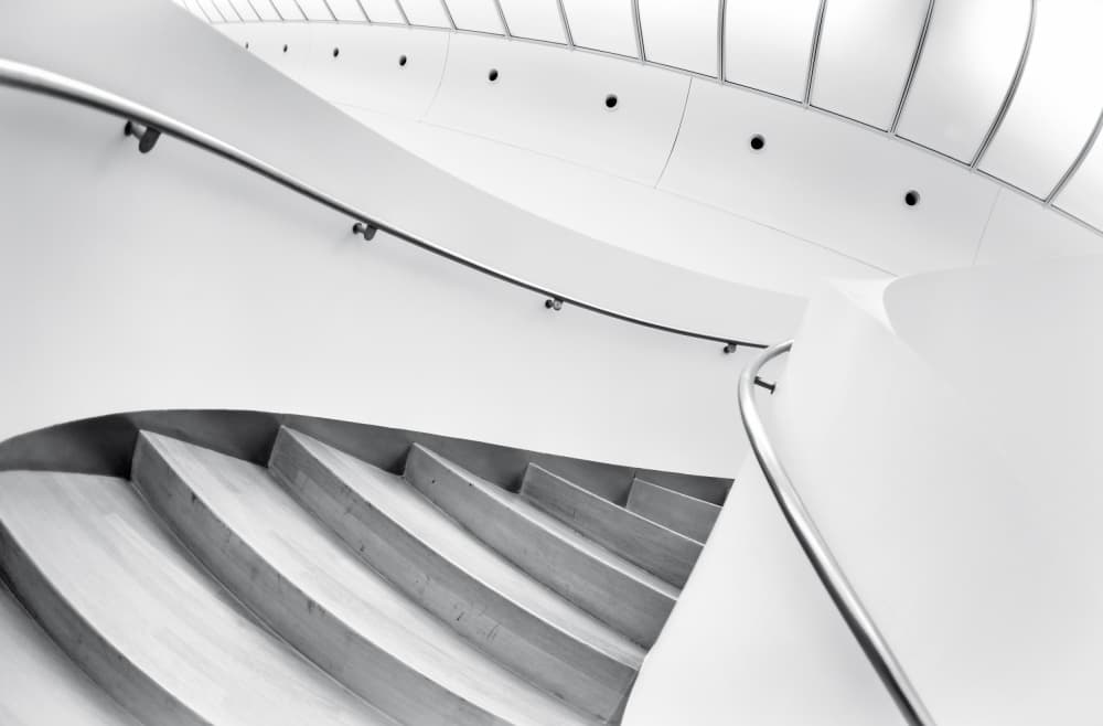 Modern Curved Staircase by Gerard Jonkman — canvas wall art