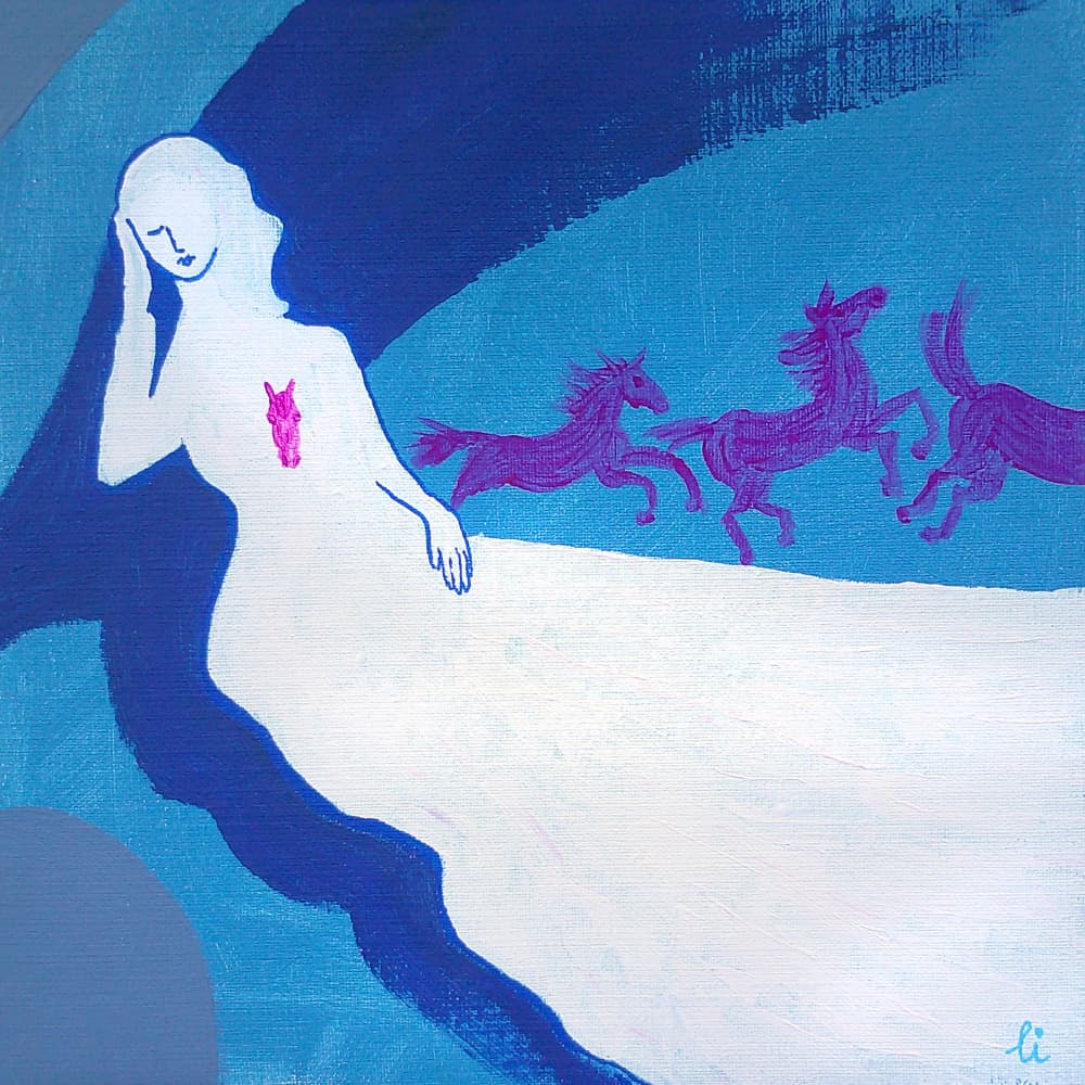 Emotional Horse Dream by Li Gessbo — canvas wall art