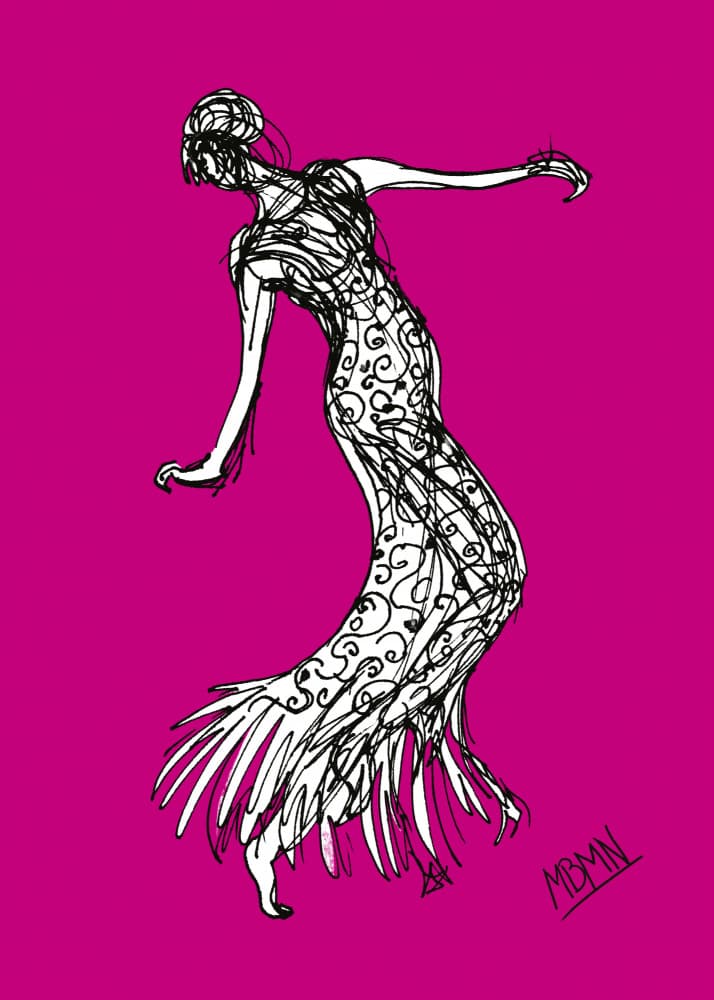 Graceful Magenta Dance by Ida Publishing — canvas wall art