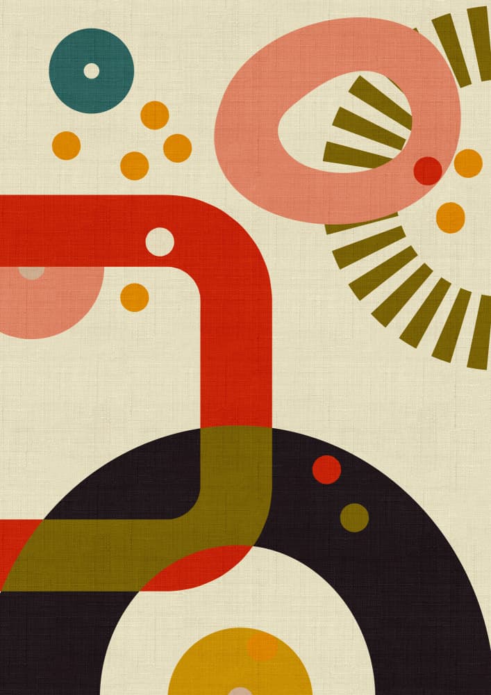 Mid Century Cirque 3 by Ana Rut Bre — canvas wall art