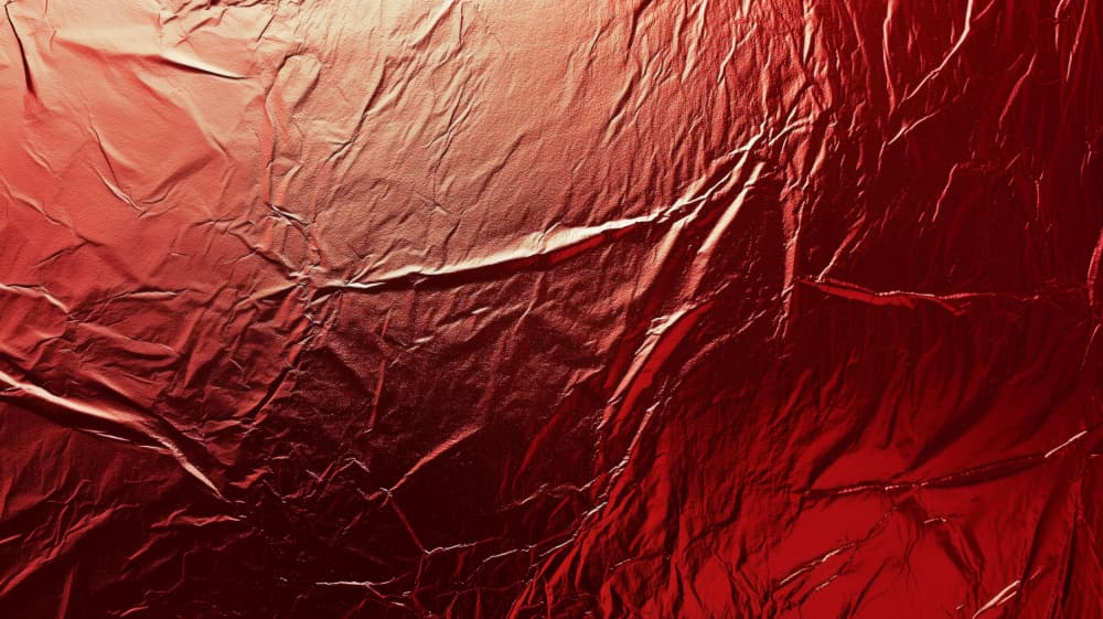 Crimson Metallic Folds by Marika Barsrsind — canvas wall art