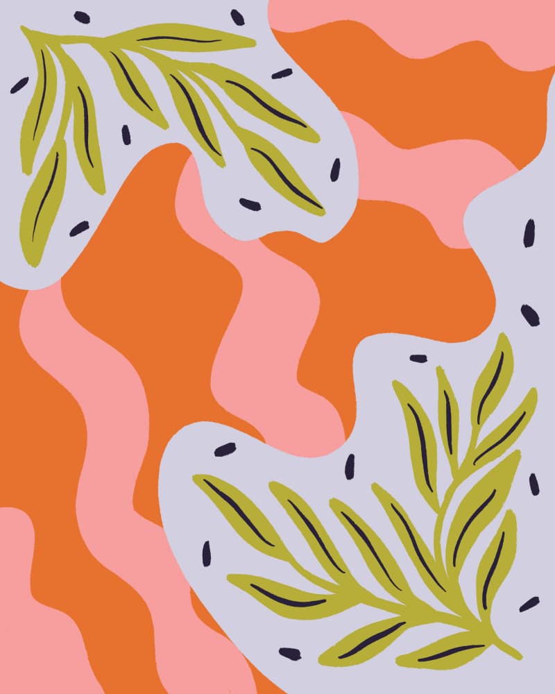 Vibrant Organic Shapes by Angela Minca — canvas wall art