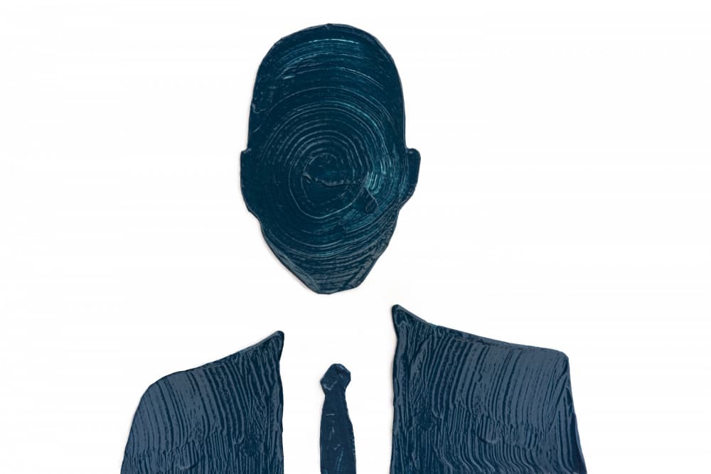 Faceless Businessman Silhouette by Anja Runfors Essén — canvas wall art
