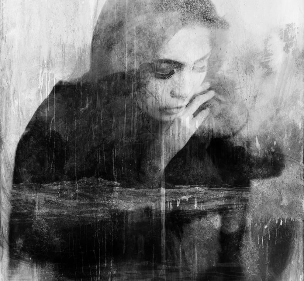 Pensive Dreamscape Woman by Hari Sulistiawan — canvas wall art