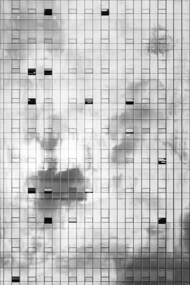 Glass Facade Reflections by Swen MUN — canvas wall art