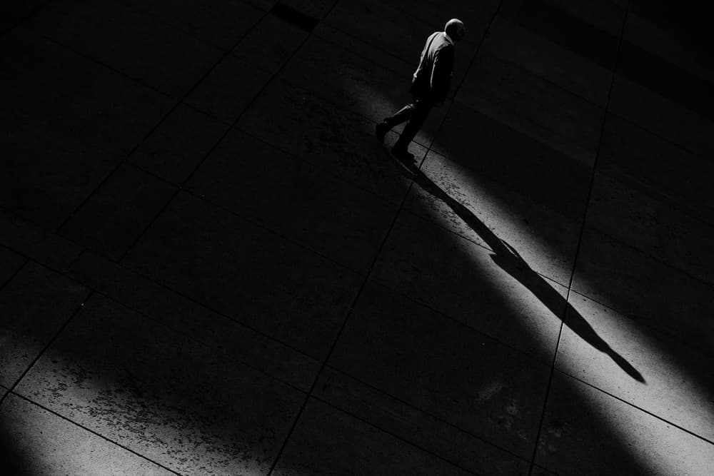 Solitary Shadow Walk by Jian Wang — canvas wall art