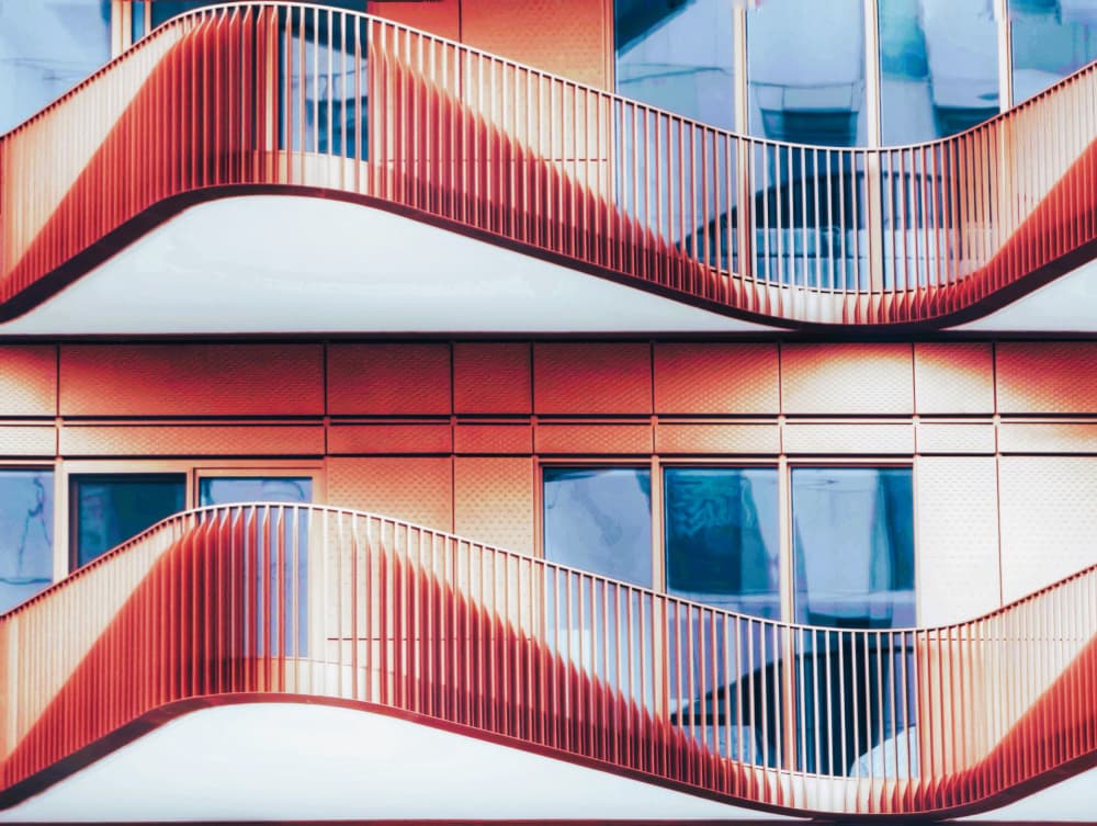 Wavy Modern Balconies by Jasmine Zhang — canvas wall art