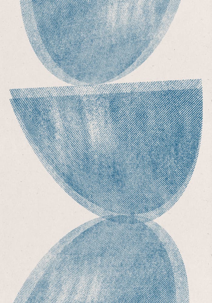 Blue Sphere Balance by THE MIUUS STUDIO — canvas wall art