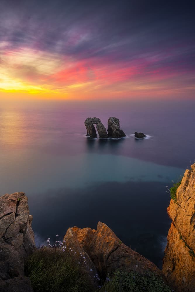 Coastal Arch Sunset by joanaduenas — canvas wall art