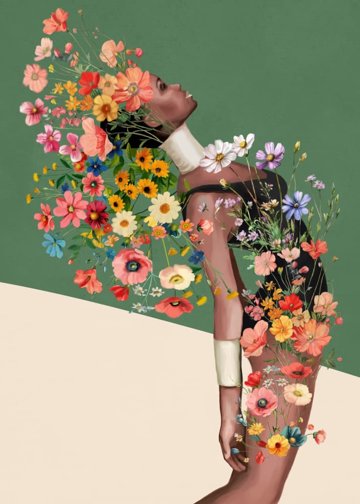 Woman in Bloom by Nadjaa — canvas wall art