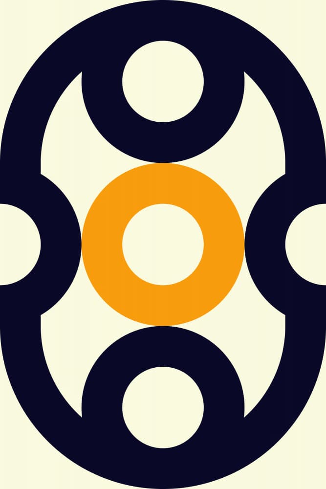 Geometric Circle Balance by Petr Strnad — canvas wall art
