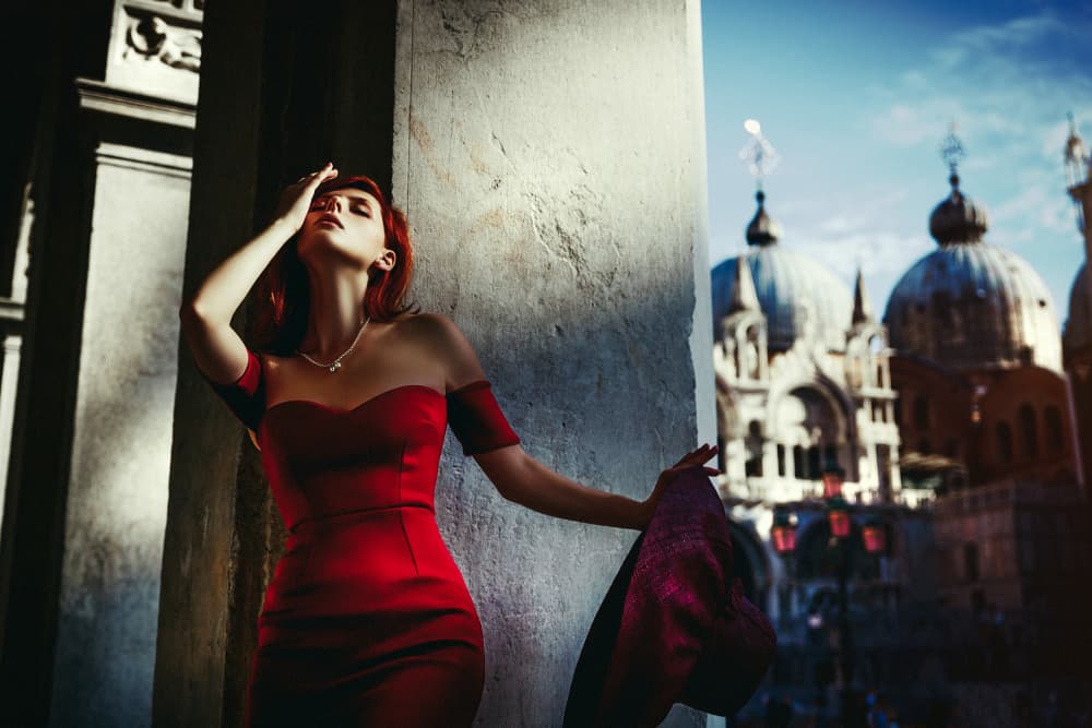 Elegant Woman Venice by Ruslan Bolgov — canvas wall art