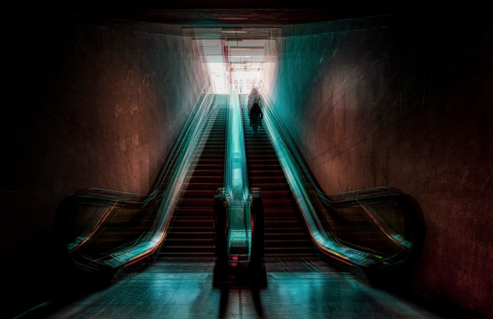 Urban Escalator Ascent by António Bernardino Coelho — canvas wall art