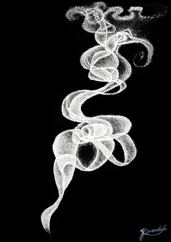 Elegant Smoke Flow by Johan Liewendahl — canvas wall art