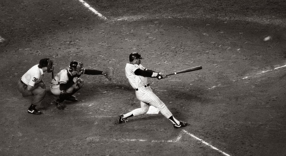 Classic Baseball Action by Michael Castellano — canvas wall art