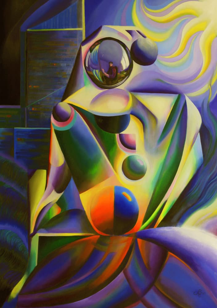 Abstract Figure Reflection by Corné Akkers — canvas wall art