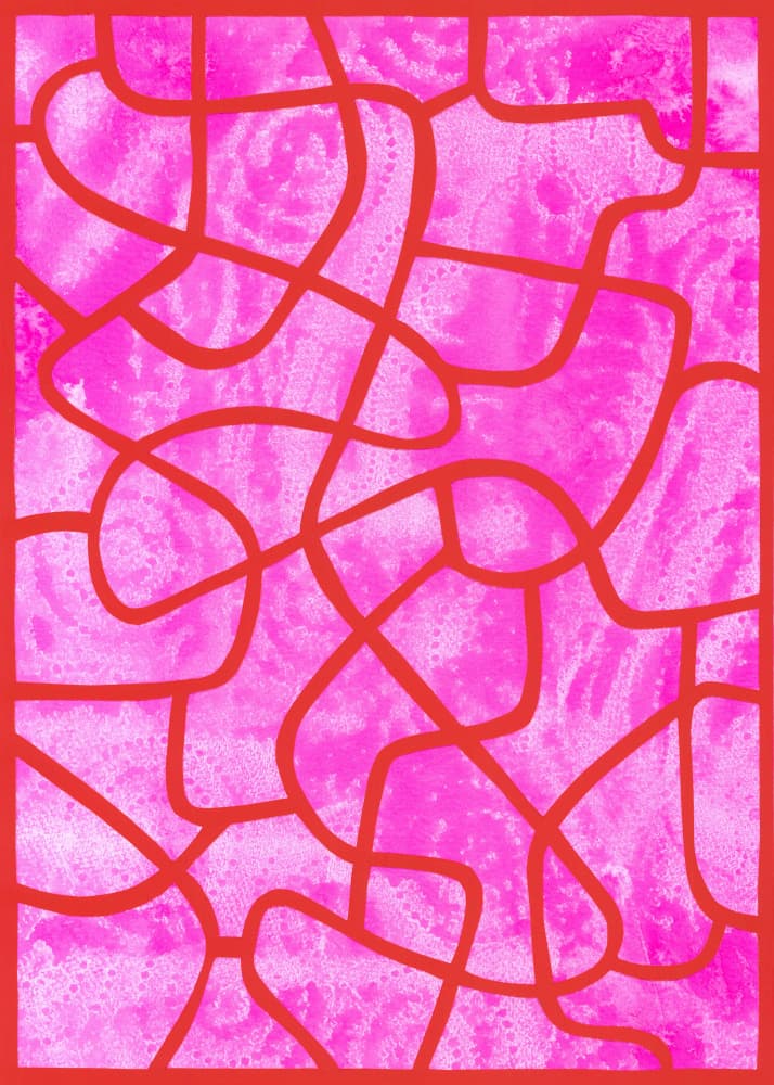 Bold Pink Organic Lines by Isabelle Brent — canvas wall art