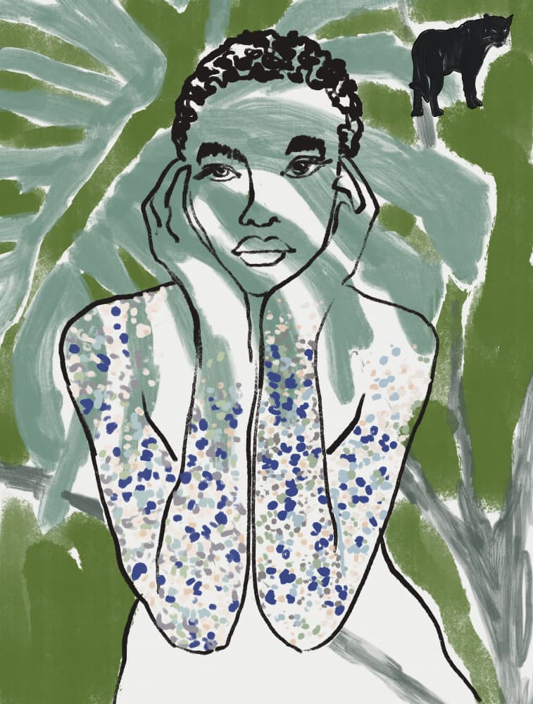 Pensive Jungle Woman