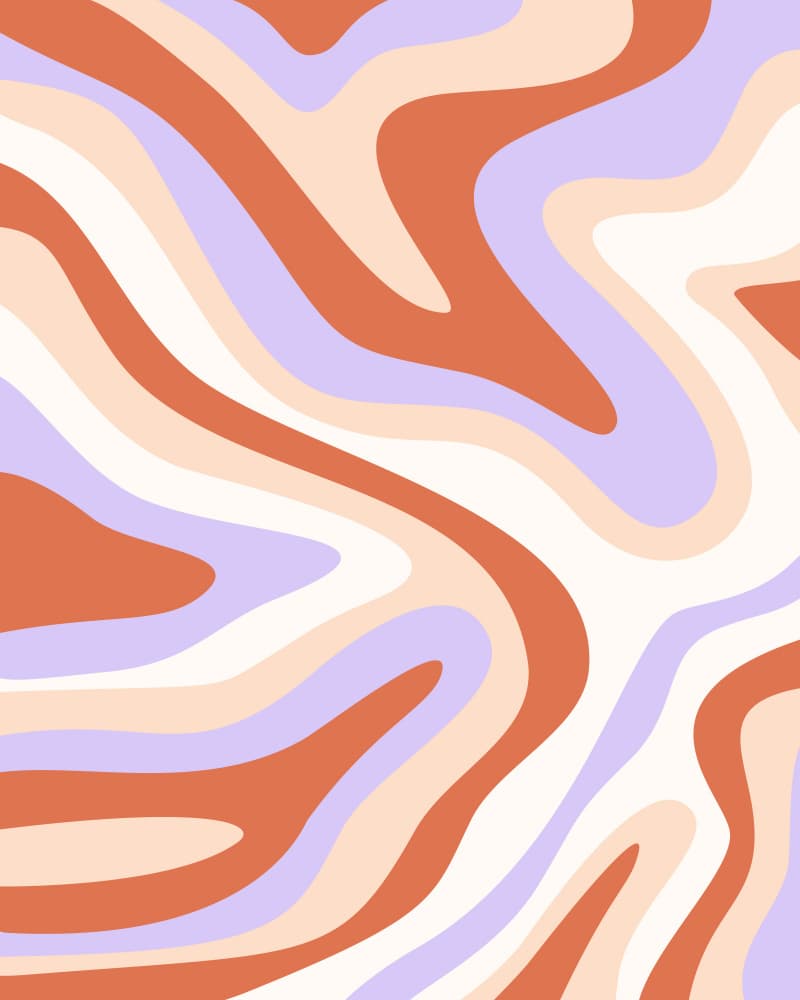Groovy Abstract Waves by Artprink — canvas wall art