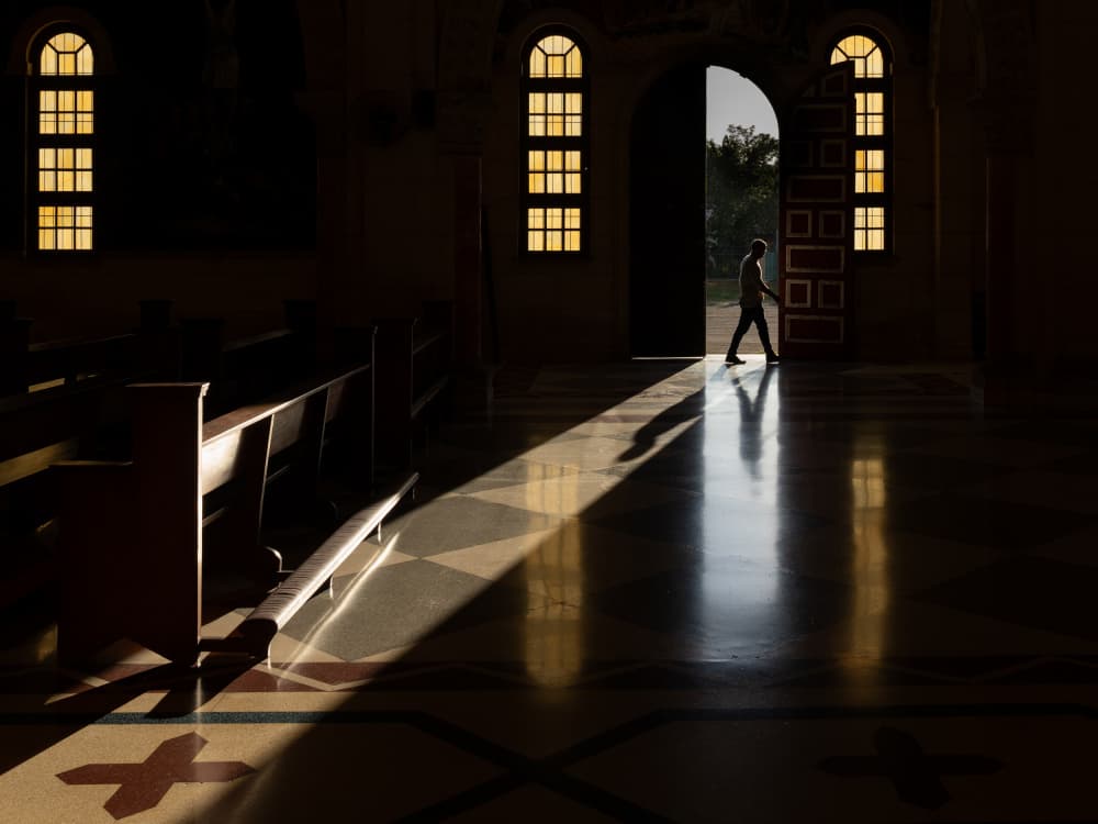 Sunlight Through Church Door by Andy Bauer — canvas wall art