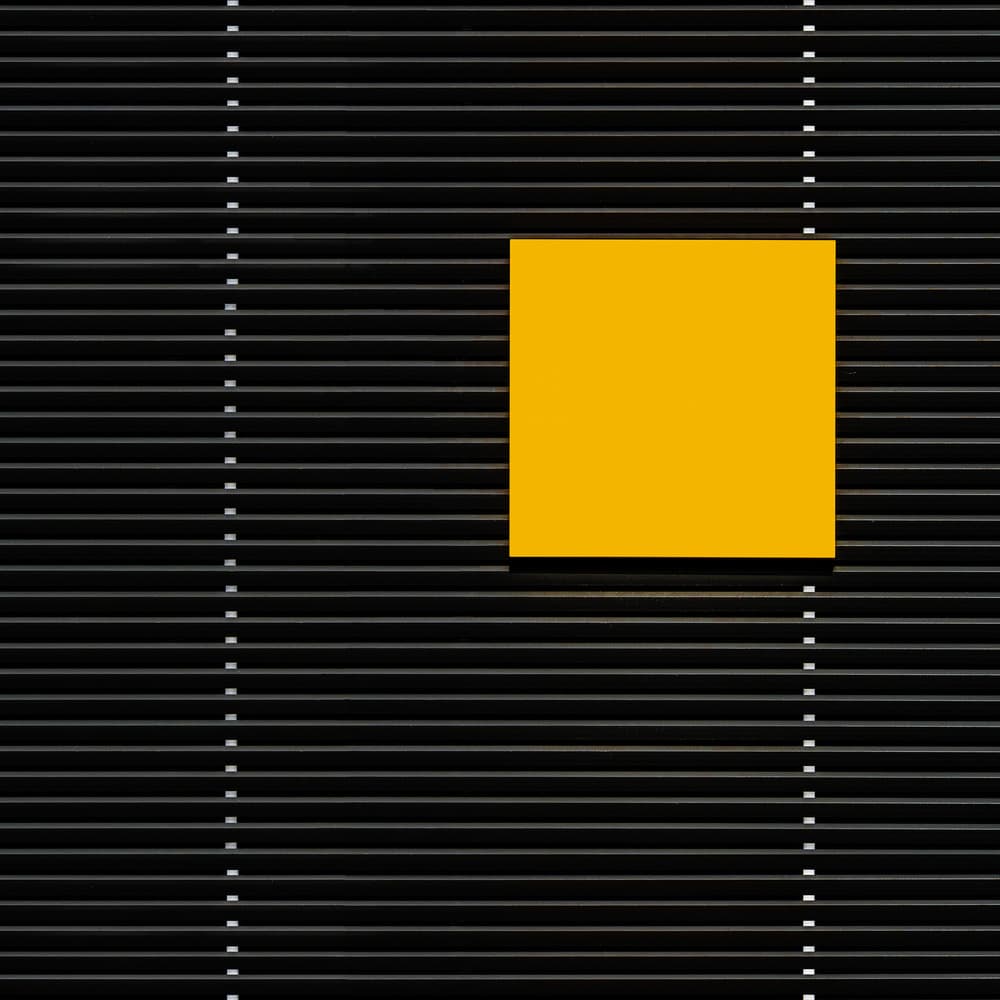 Geometric Yellow Square by Luc Vangindertael (laGrange) — canvas wall art