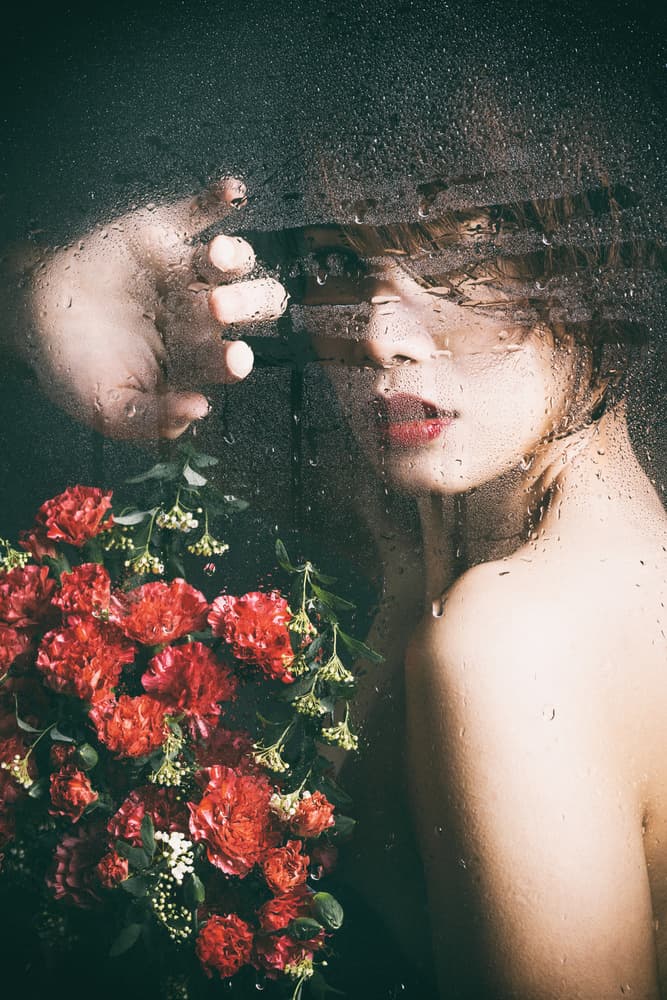 Sensual Rain and Flowers by Daisuke Kiyota — canvas wall art