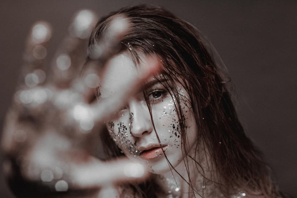 Mysterious Glitter Portrait by Artem Vasilenko — canvas wall art