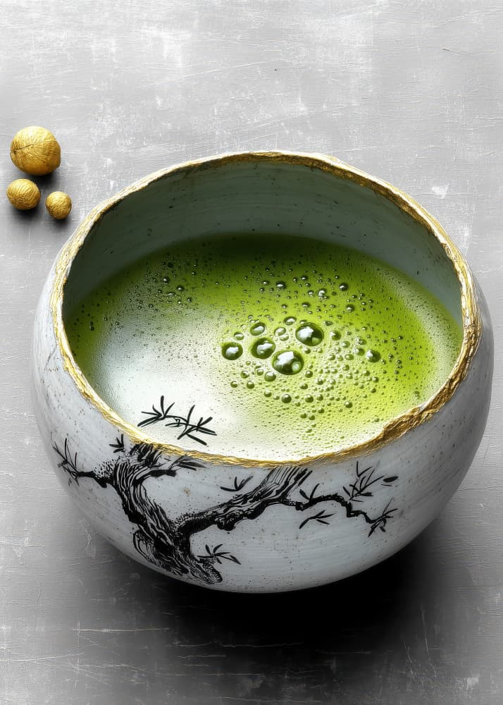 Elegant Matcha Tea by Justyna Jaszke — canvas wall art
