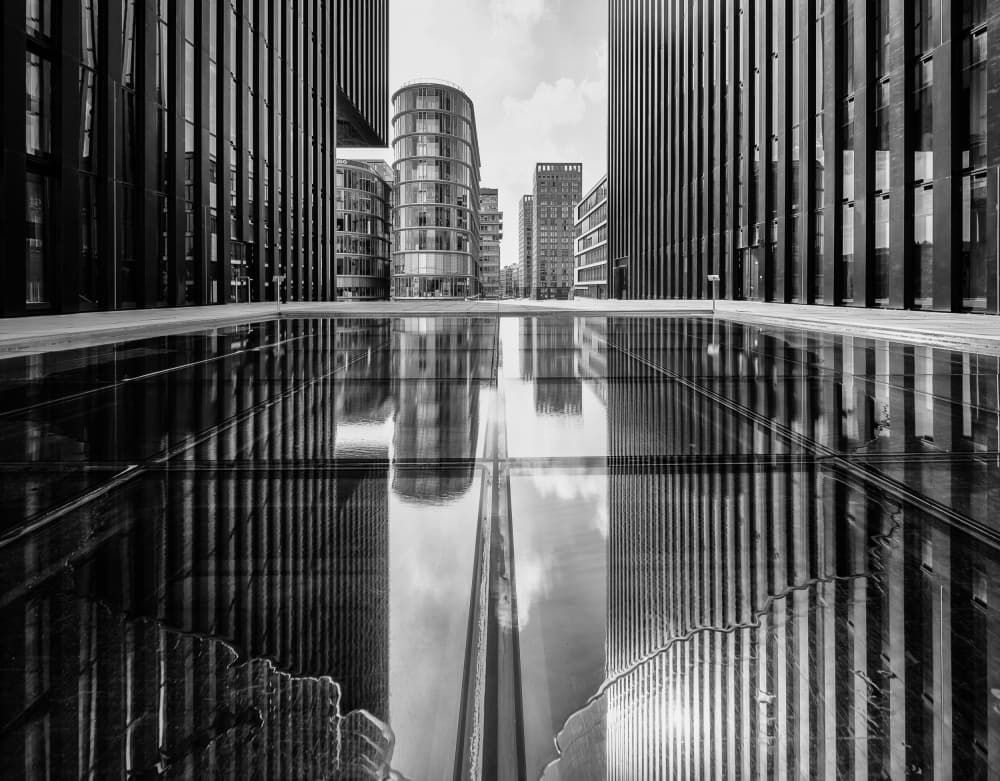 Urban Reflections by Jean Vandijck — canvas wall art