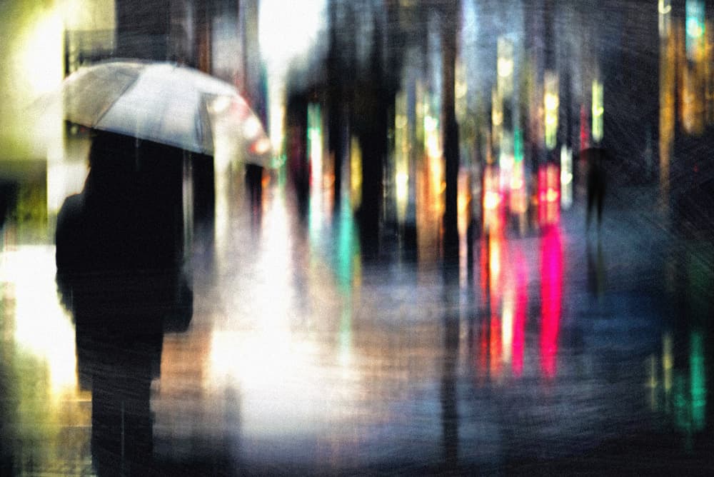 Rainy City Stroll by Teruhiko Tsuchida — canvas wall art