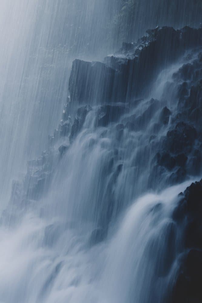 Misty Waterfall Cascade by Misaki Saito — canvas wall art