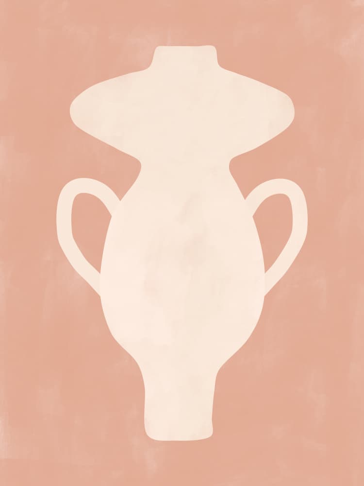 Abstract Blush Vase by Elena Ristova — canvas wall art