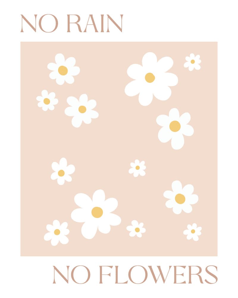 No Rain No Flowers by KsanaKalpa — canvas wall art