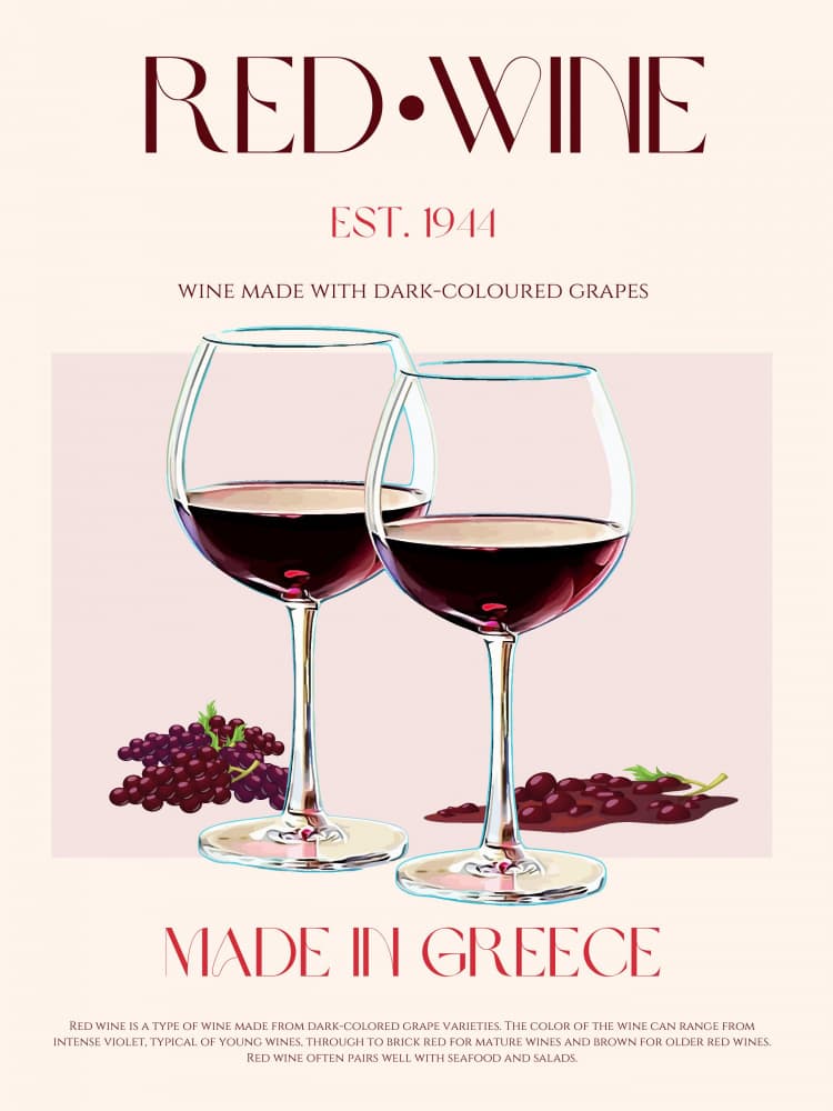 Greek Wine Elegance by Nazma Khokhar — canvas wall art