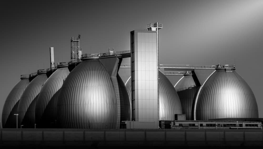 Sleek Industrial Domes by Jan Rauwerdink — canvas wall art