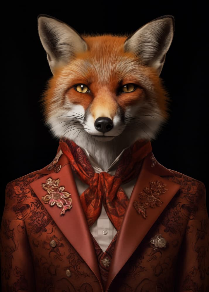Dapper Red Fox by Andreas Magnusson — canvas wall art