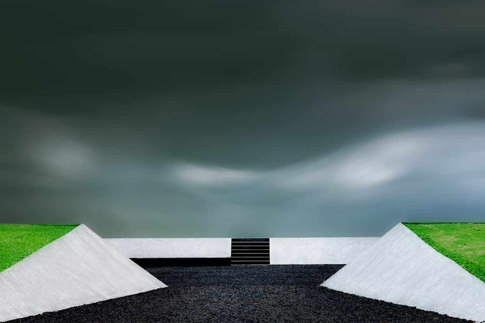 Minimalist Architectural Contrast by Marc Huybrighs — canvas wall art
