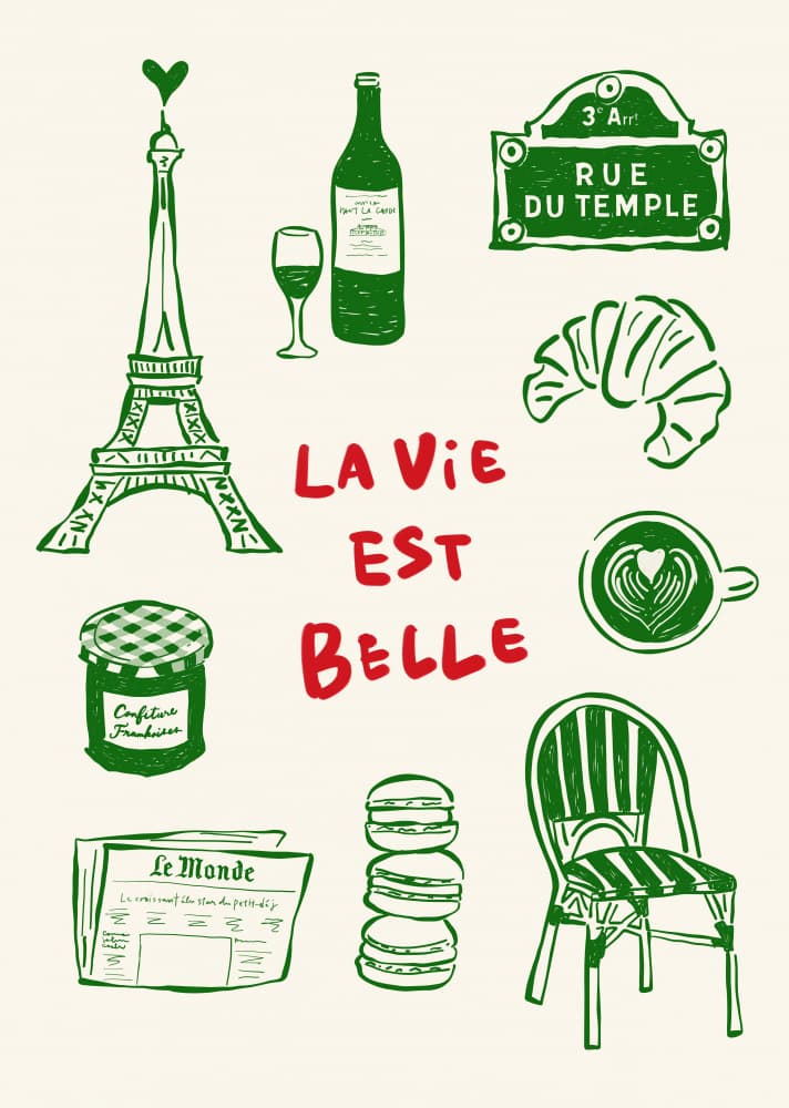 La Vie Est Belle Paris by Rio Soléy — canvas wall art