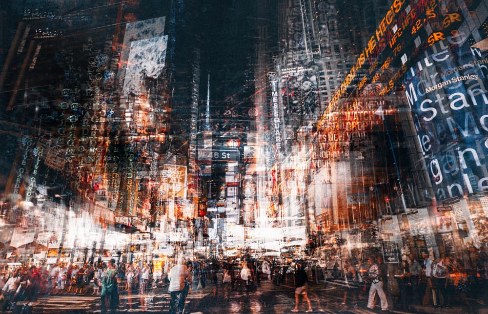 Dynamic City Lights by Carmine Chiriacò — canvas wall art