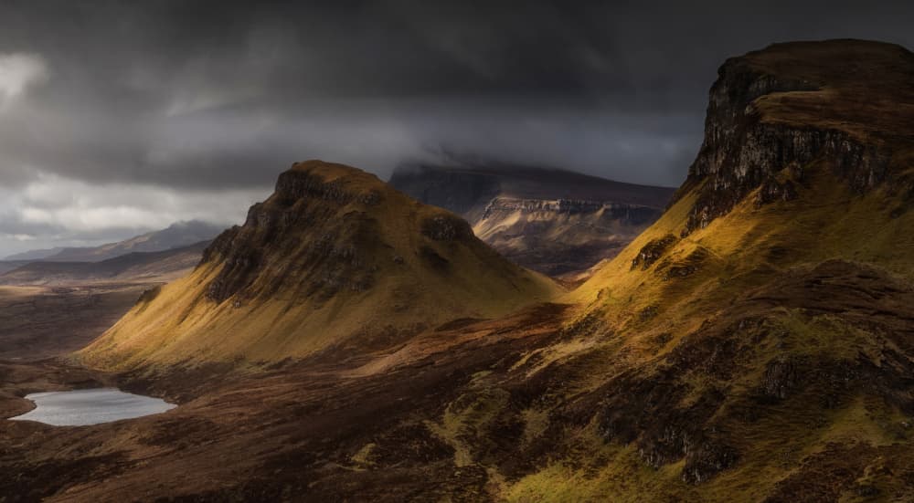 Dramatic Mountain Landscape by Anne Berger — canvas wall art
