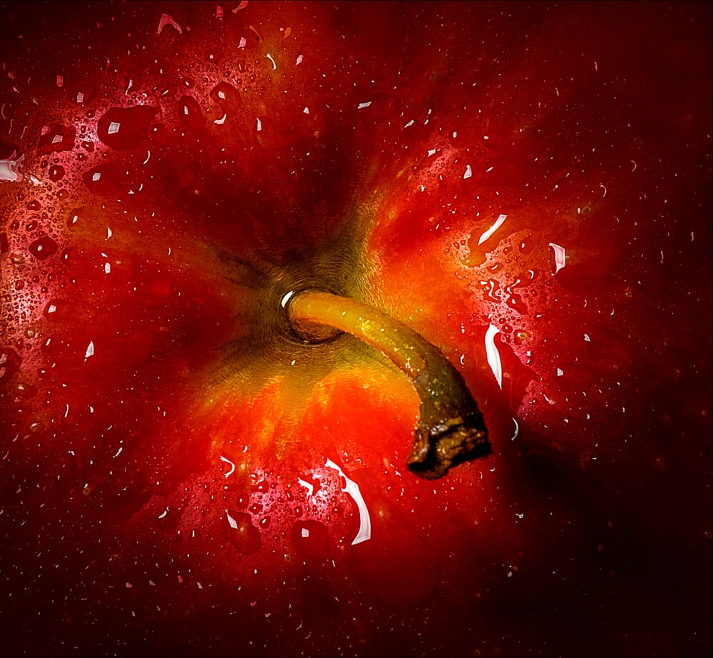 Wet Red Apple by Chris Coenders — canvas wall art