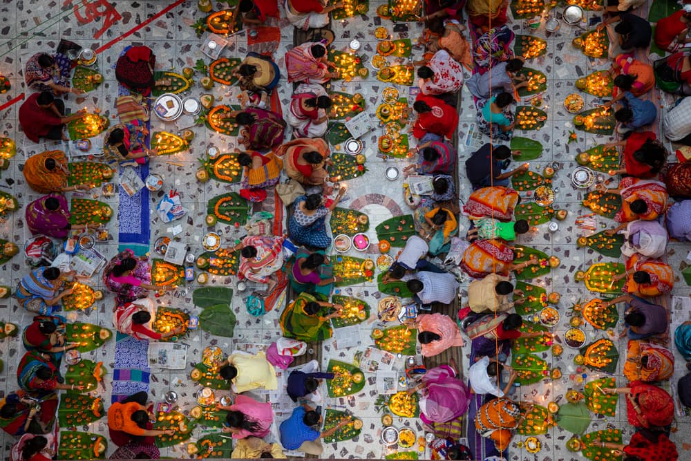 Indian Lamp Festival by Azim Khan Ronnie — canvas wall art