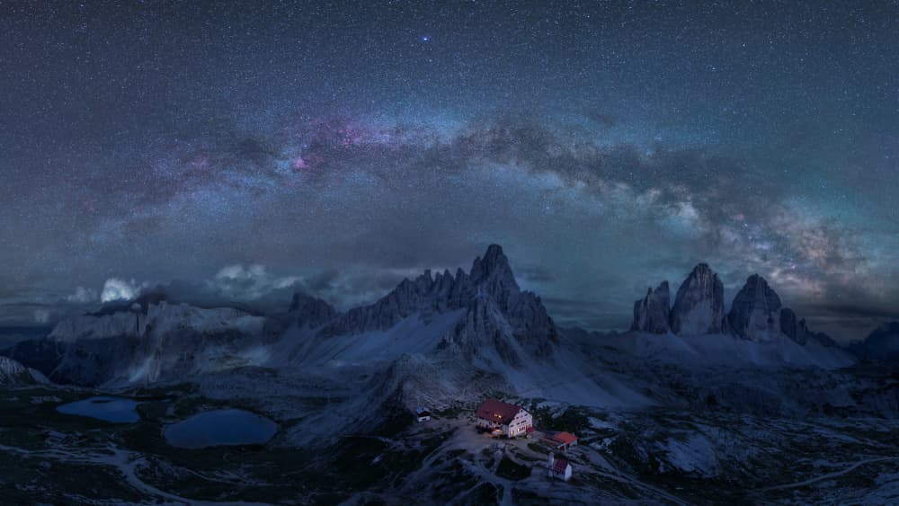 Dolomites Starry Night by Simoon — canvas wall art