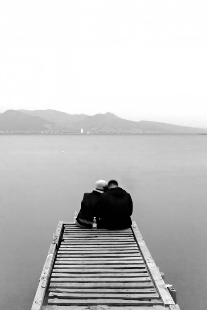 Quiet Moment on Pier by AMIR ALI NAVADEH SHAHLA — canvas wall art