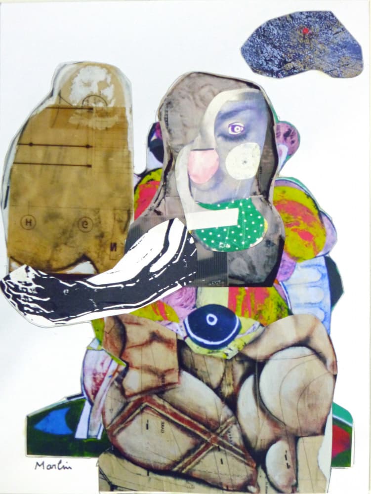 Abstract Figure Collage by Pascal Marlin — canvas wall art