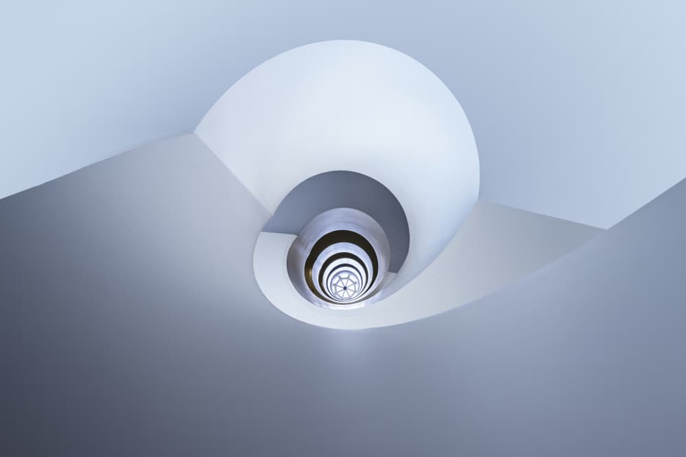 Infinite Spiral Staircase by fotomarion — canvas wall art