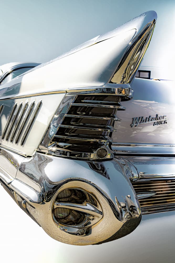 Classic Chrome Tailfin by Ute Jackisch — canvas wall art