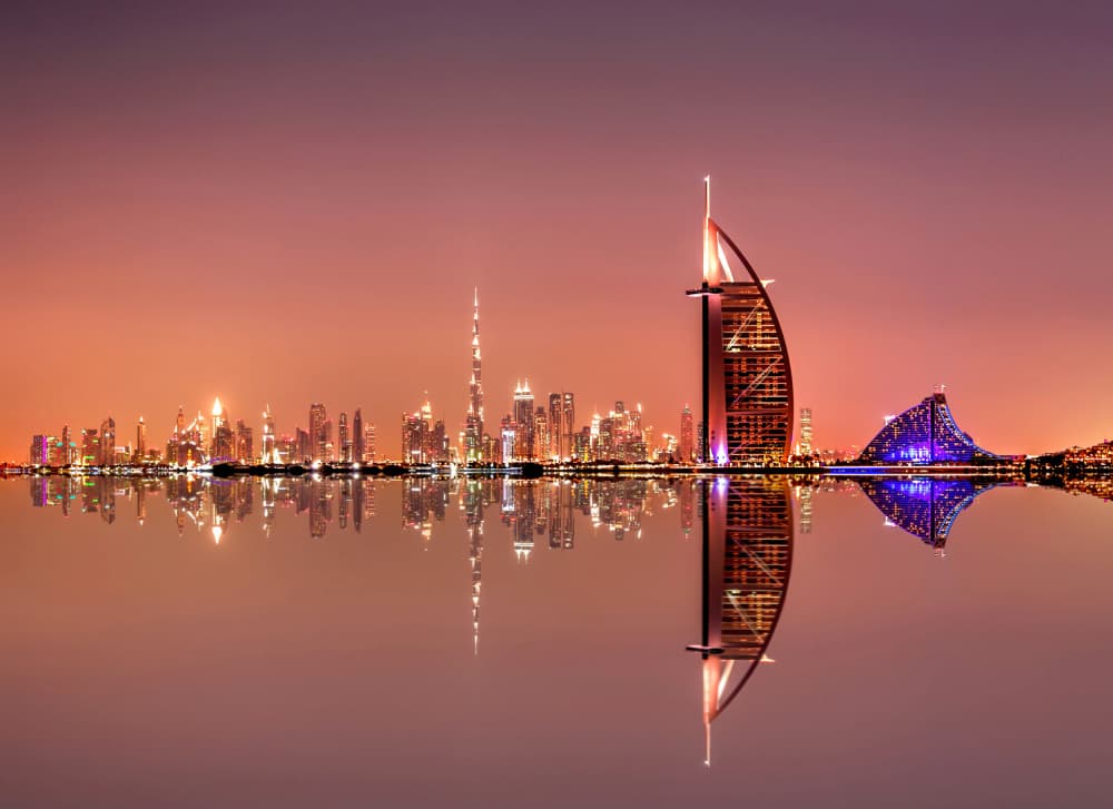 Iconic Dubai Skyline by Jie Jin — canvas wall art