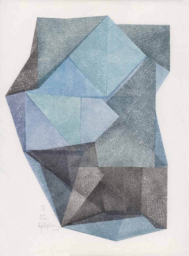 Faceted Blue Green Geometry